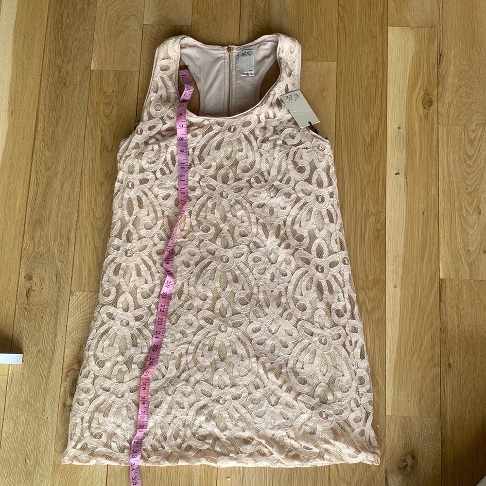 Ali Ro beige dress lace overlay - Picture 6 of 7